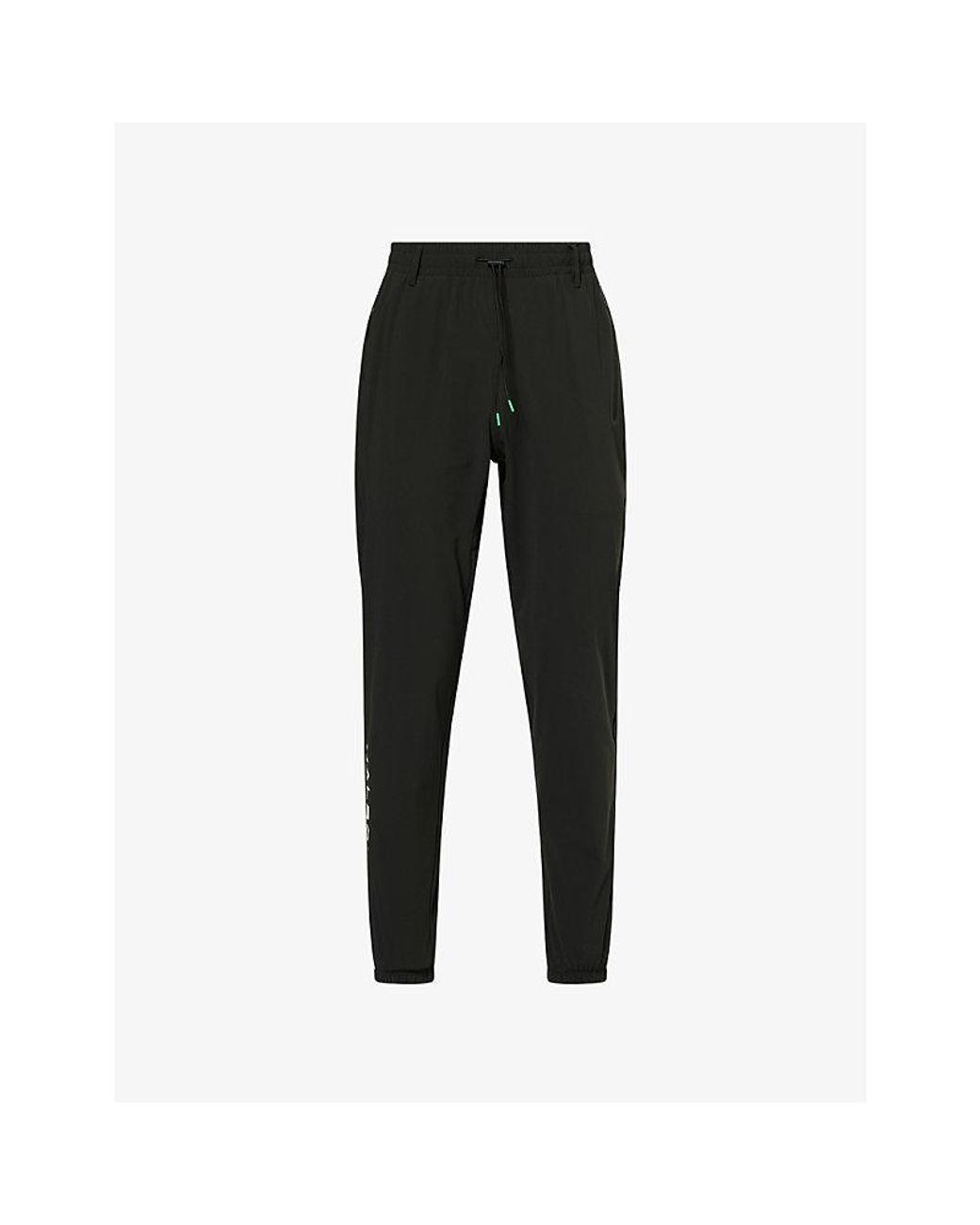 Malbon Black Performance Nylon Tech Woven Jogging Pants for men