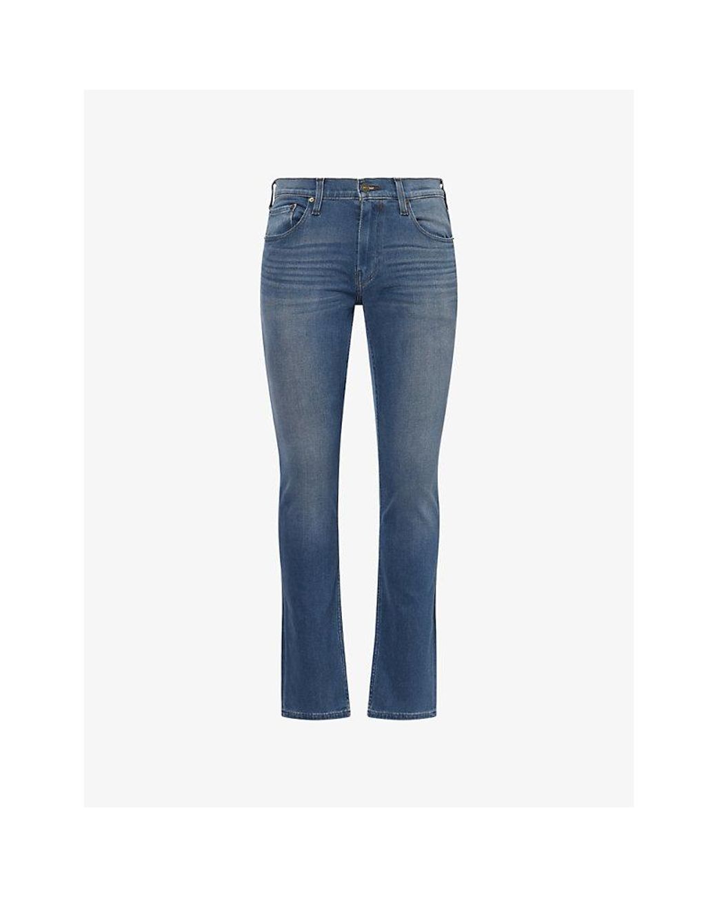 PAIGE Blue Federal Slim Straight-Leg Stretch-Denim Jeans for men