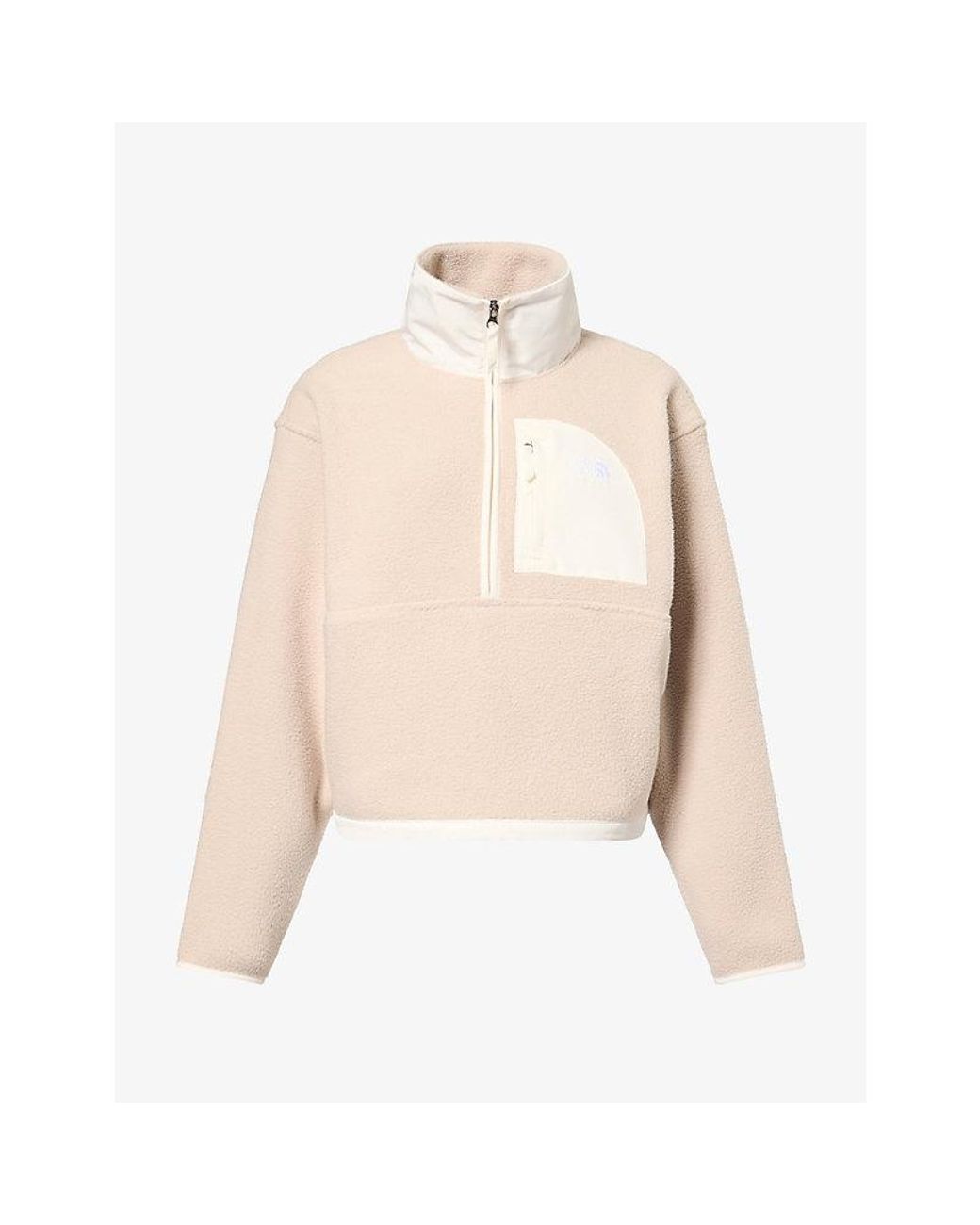The North Face Natural Logo-Embroidered 1/2 Zip Fleece Jumper