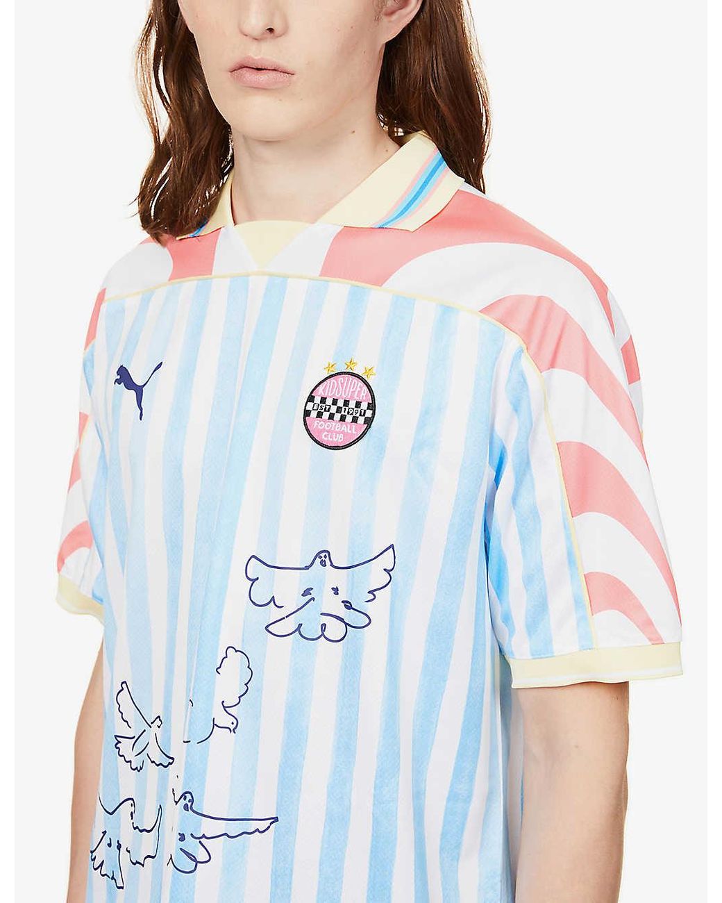 PUMA X Kidsuper Graphic-print Jersey T-shirt in Blue for Men