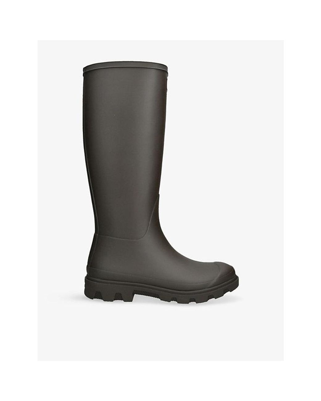 Hunter Brown Downpour Rubber Wellington Boots