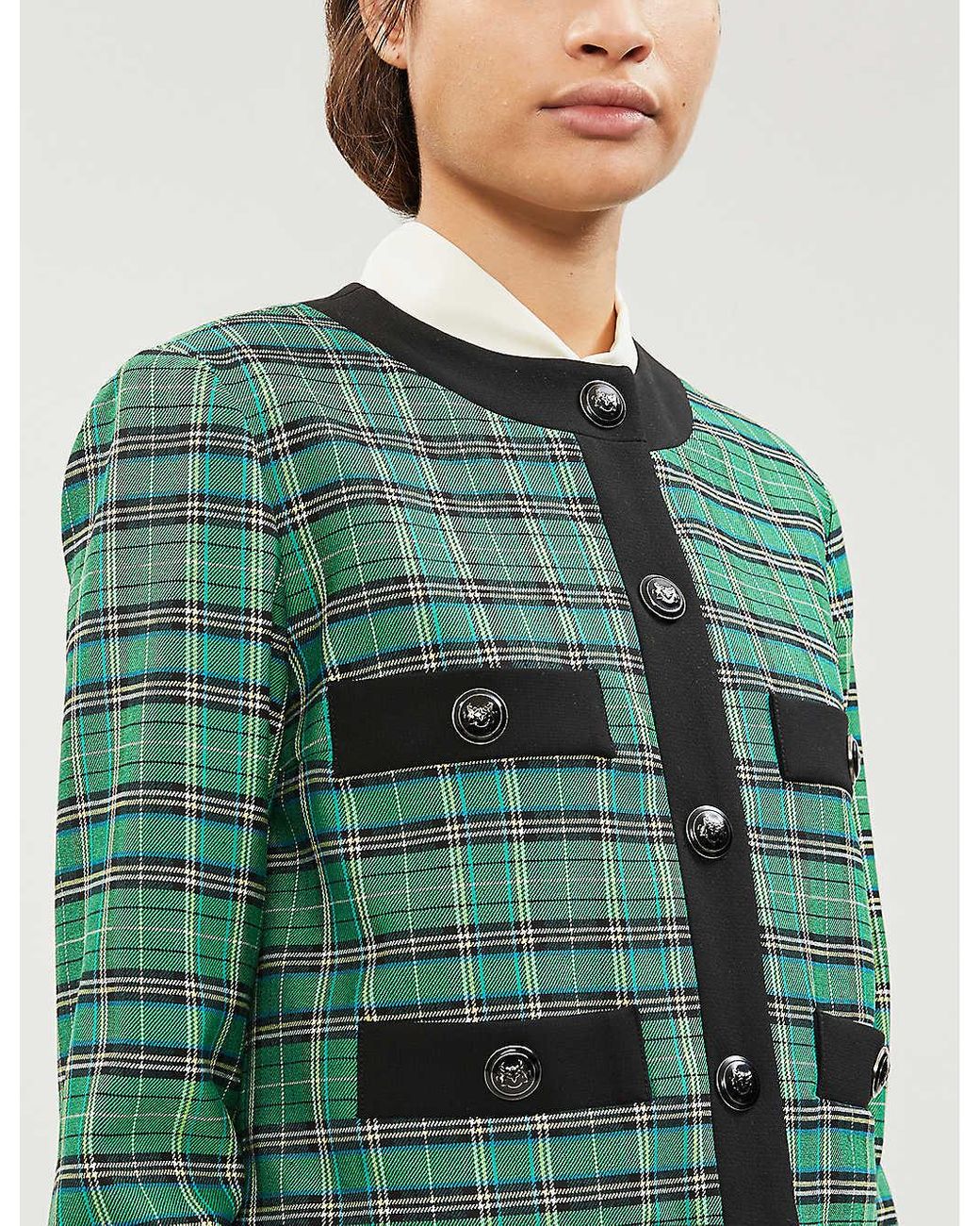 Maje sale plaid jacket