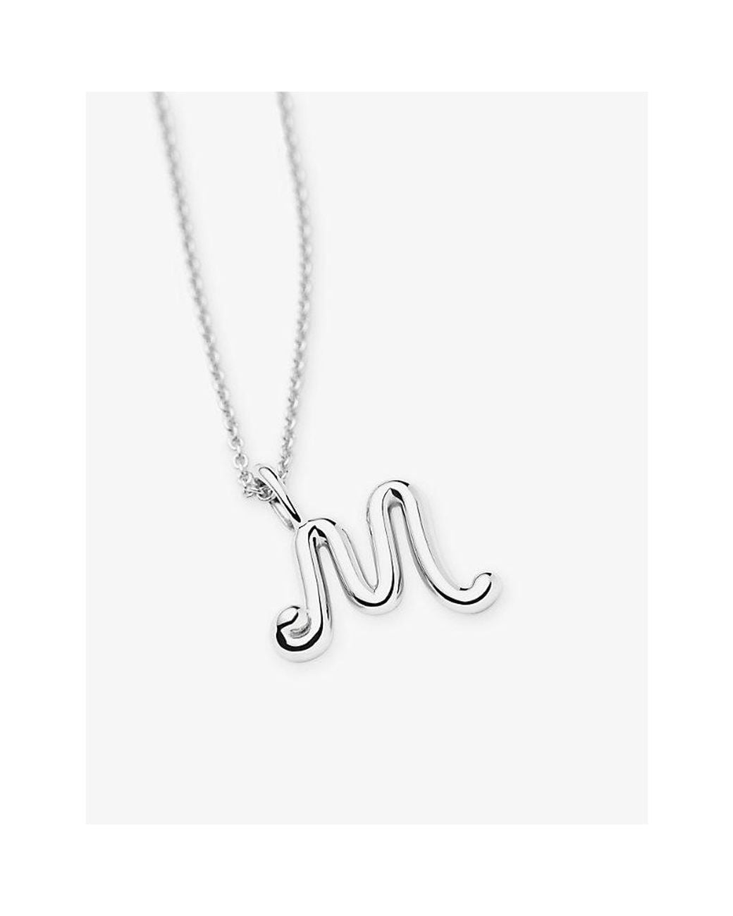 Missoma Metallic Curly Molten Mini Initial M-Plated Sterling- Necklace