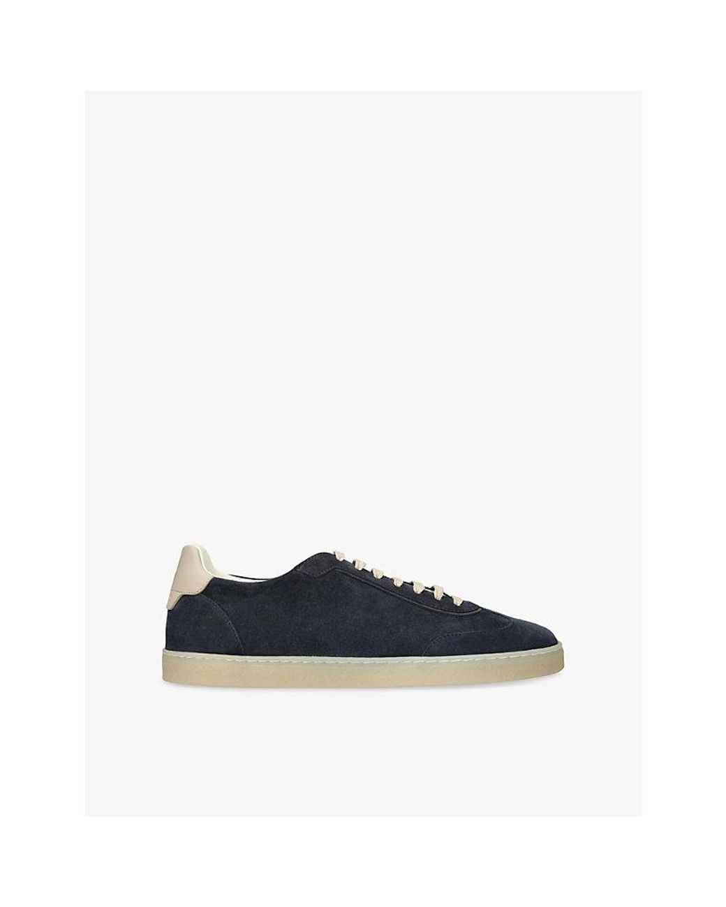 Brunello Cucinelli Blue Panelled Suede Trainers for men