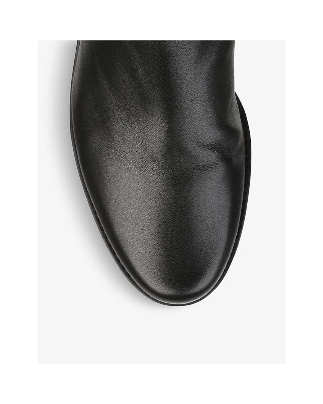 Stuart Weitzman Black Reserve Stretch-Back Leather Boots