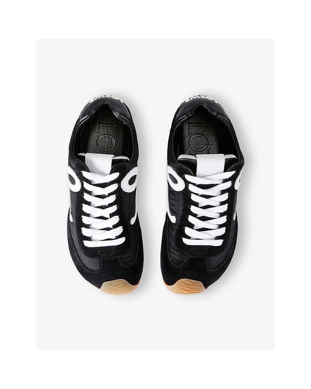 Loewe Black Ballet Runner 2.0 Suede And Woven Low-Top Trainers