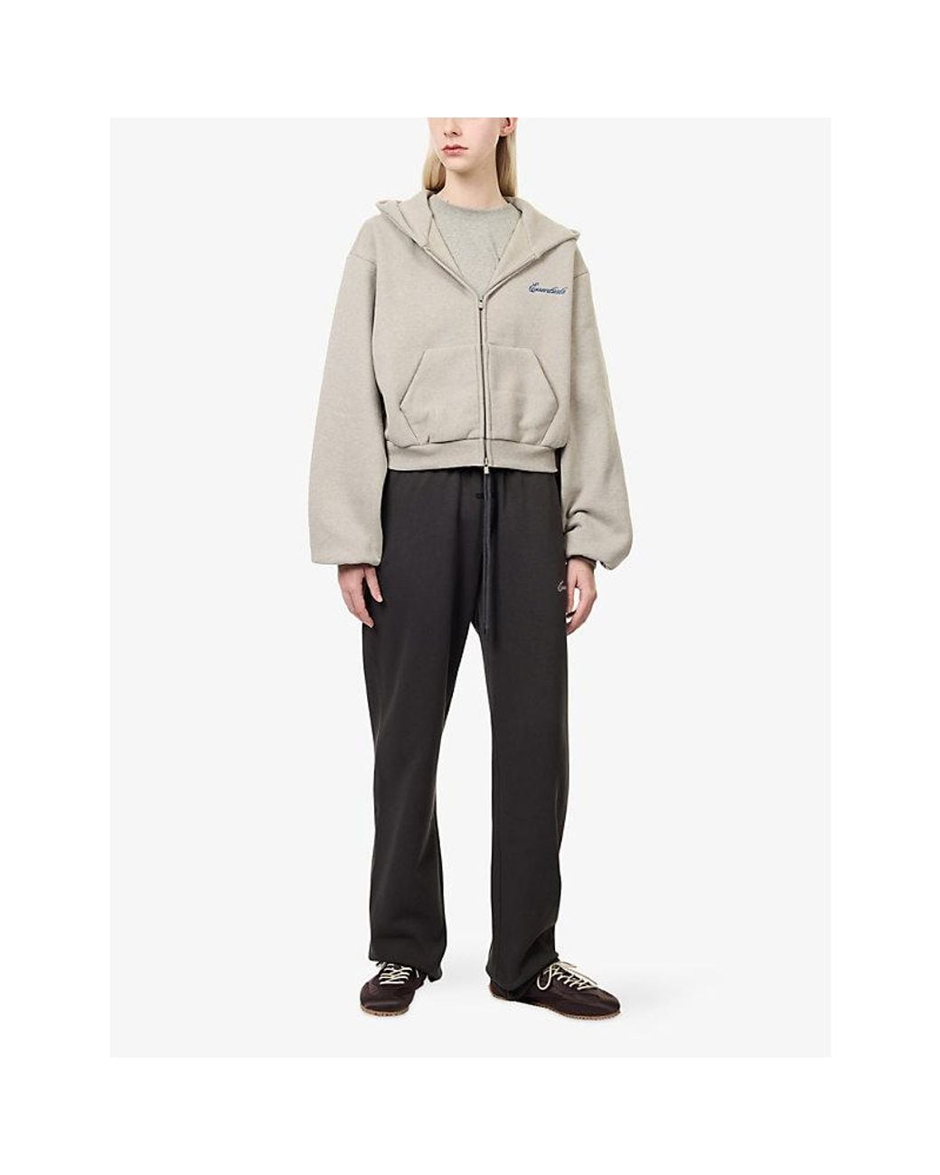 Fear Of God Natural Modern Cropped Cotton-Jersey Hoody