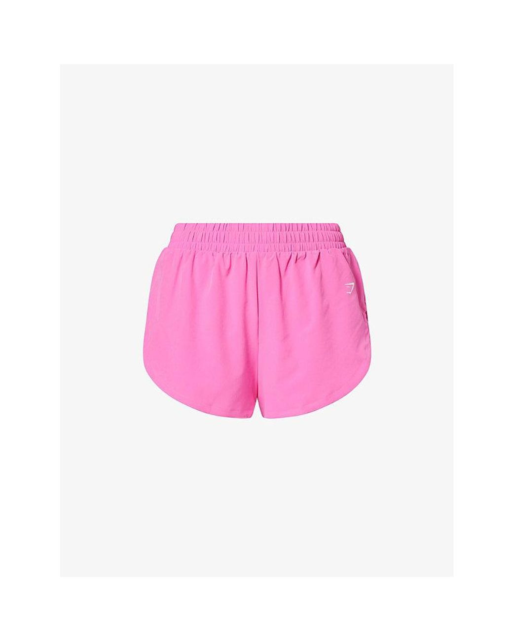 GYMSHARK Pink Interval High-Leg Woven Shorts