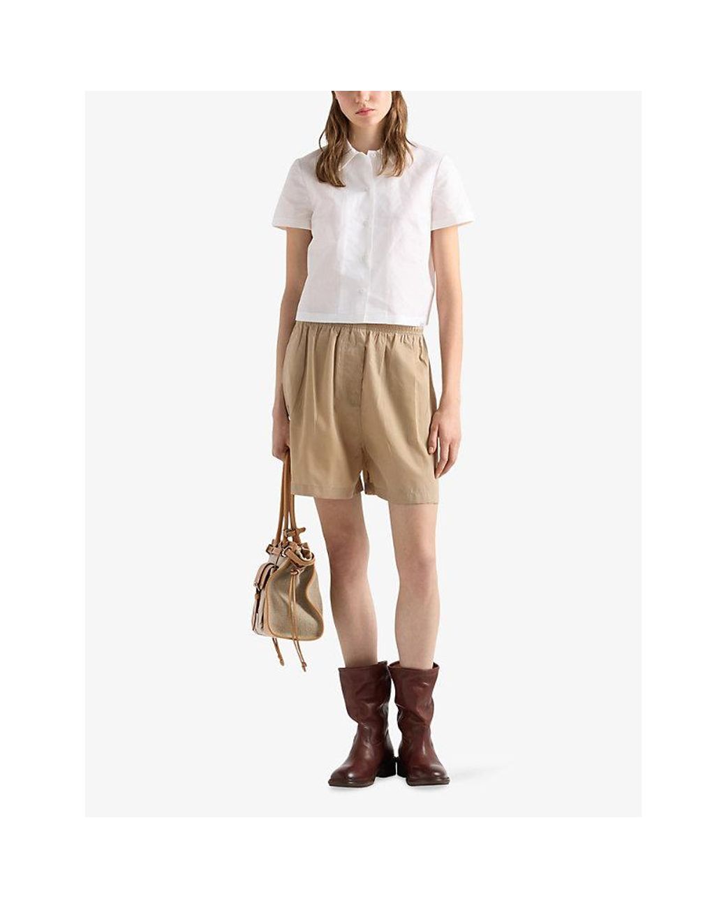 Prada Natural Washed Re-Nylon Shorts