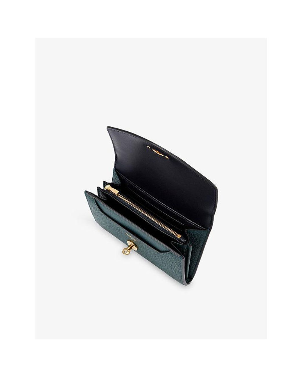 Mulberry Green Darley Medium Grained-Leather Wallet