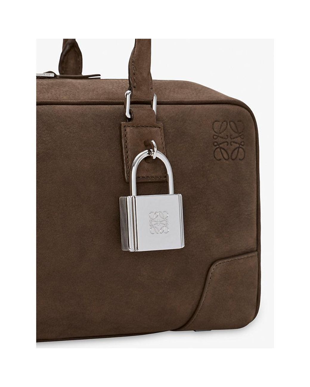 Loewe Brown Amazona 31 Cropped Suede Shoulder Bag