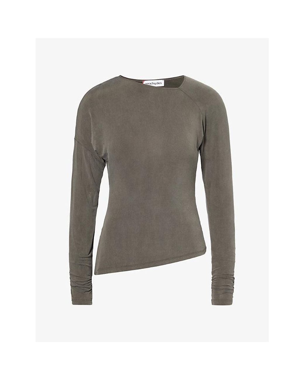 Peachy Den Gray Kylie Long-Sleeve Woven Top