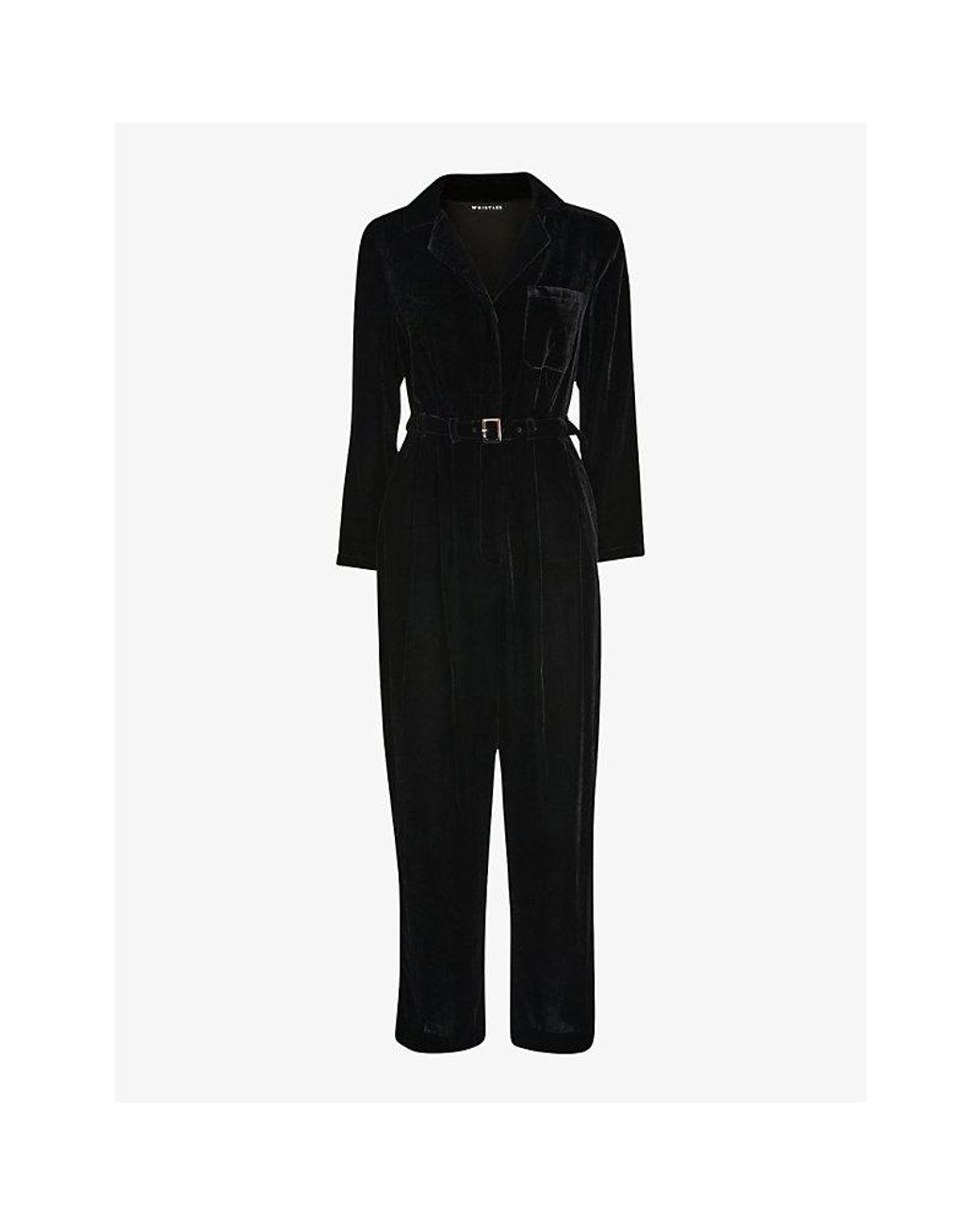 Whistles green sales velvet jumpsuit