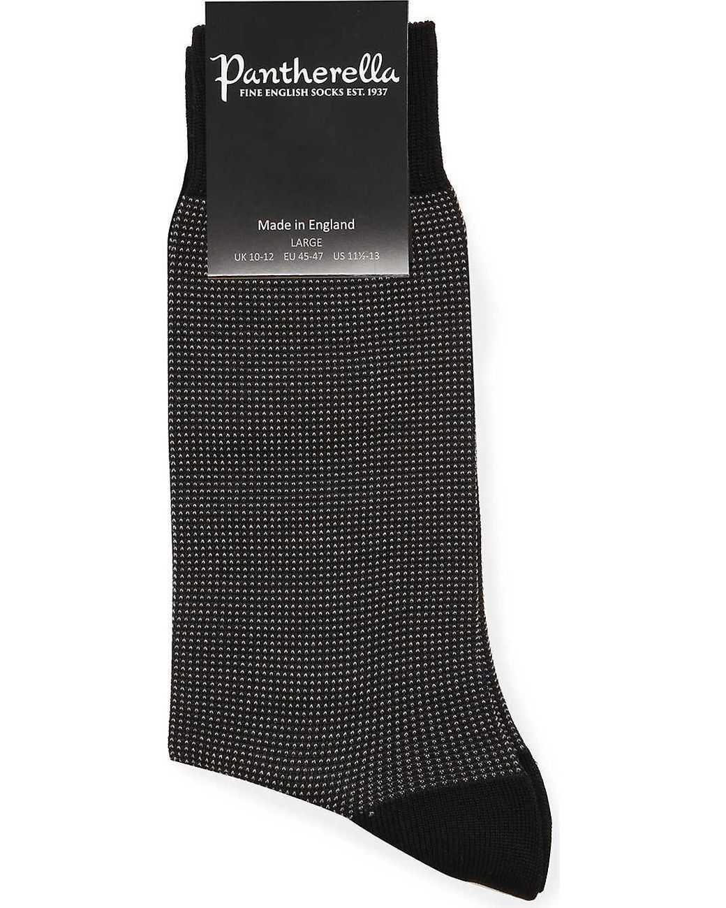 Pantherella Wool Men's Black Birdseye Socks for Men Lyst