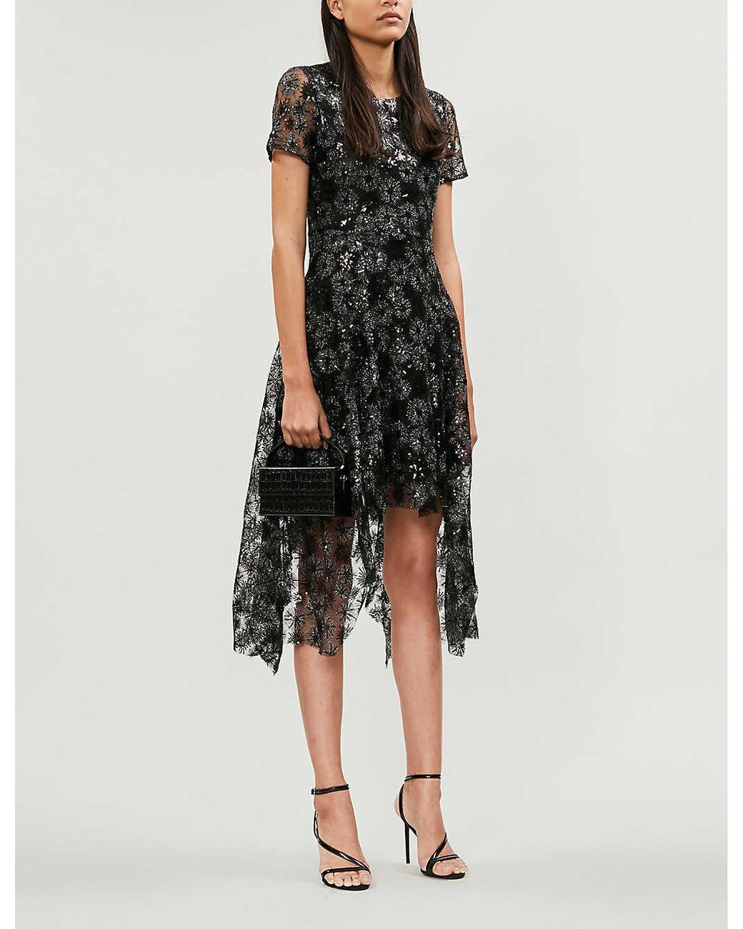 Maje Rizia Sequin-embellished Tulle Mini Dress in Black | Lyst Canada