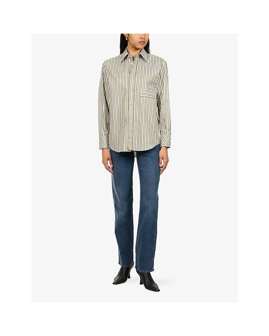 Rag & Bone Blue Harlow Slim-Straight Leg Denim Jeans