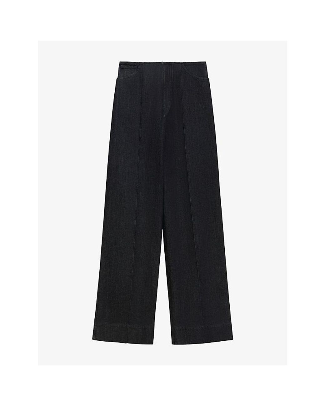 Marni Black Raw-Unwashed Wide-Leg Denim Jeans