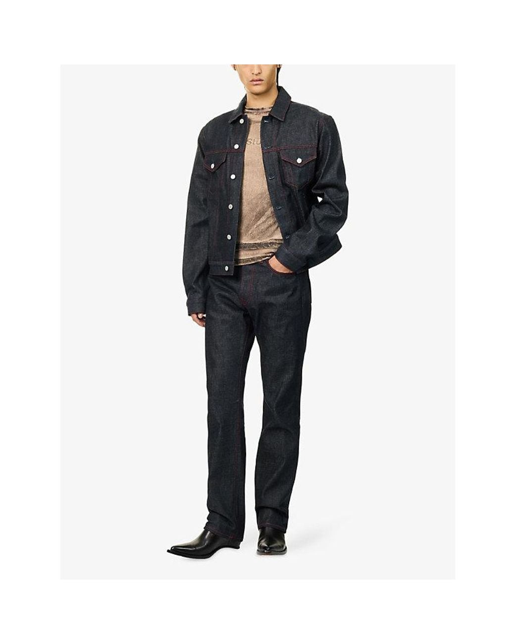 Acne Blue 1996M Action Re-Edition Straight-Leg Denim Jeans for men
