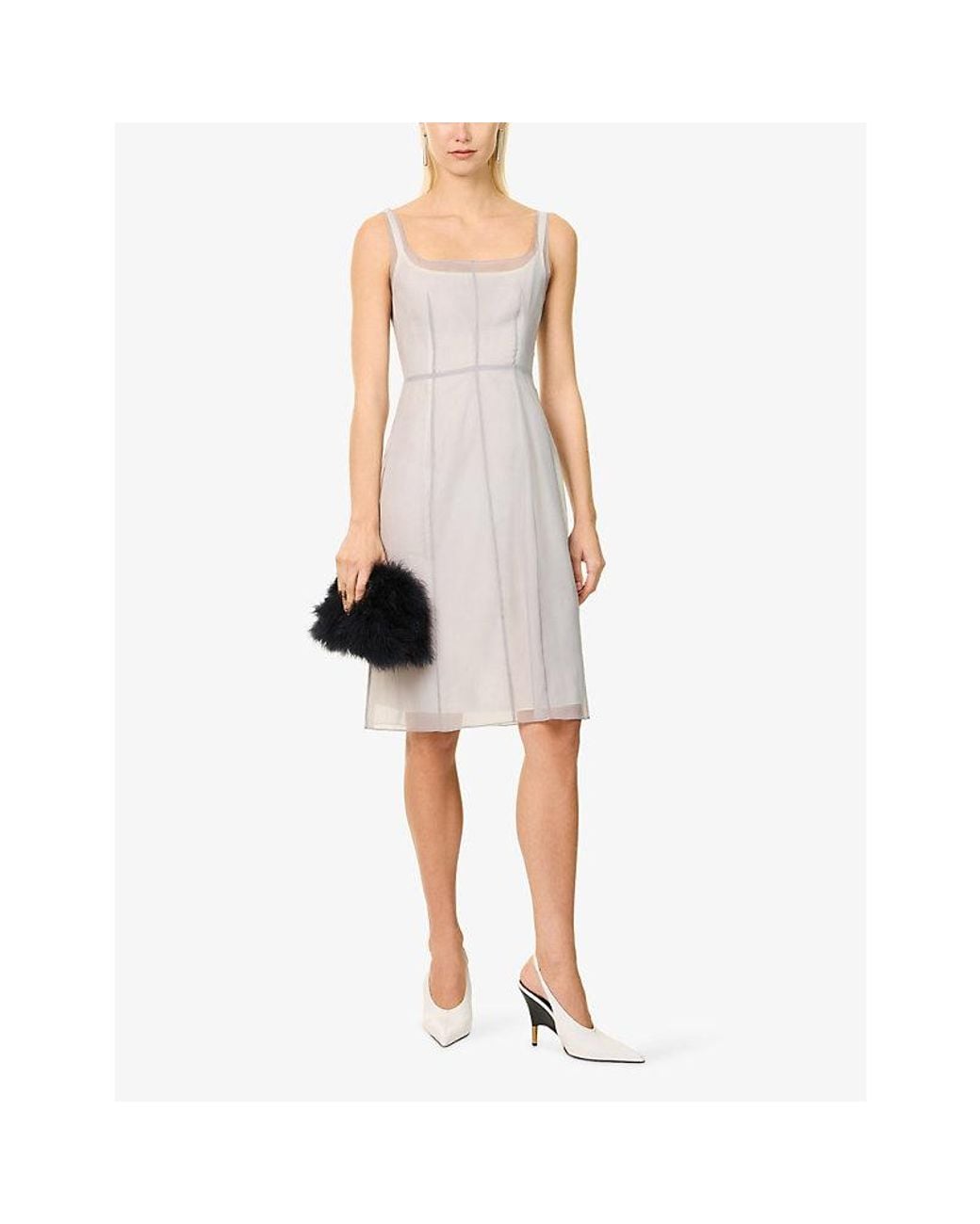 Reformation White X Alexa Chung Ghost Sheer Woven Midi Dress