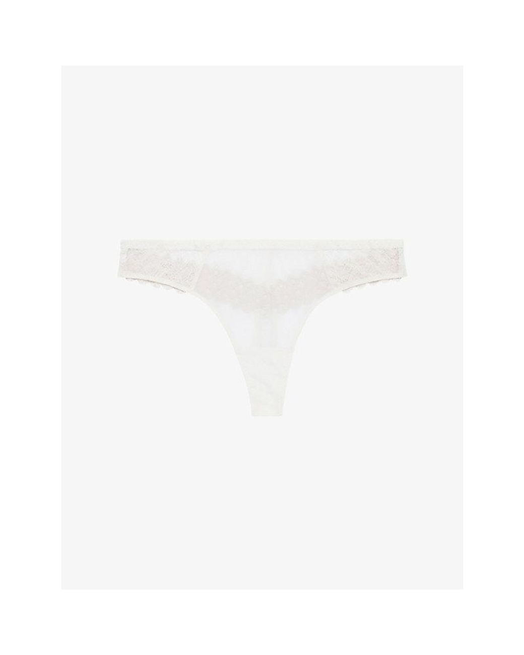 Simone Perele White Radieuse Tanga Lace Briefs