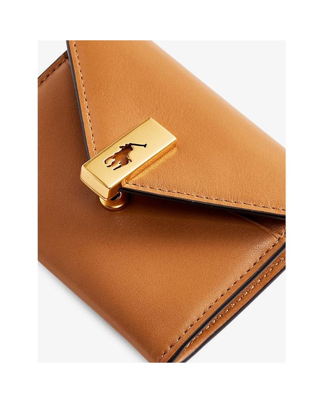 Lauren Ralph Lauren embossed-logo Zip Leather Wallet - Farfetch