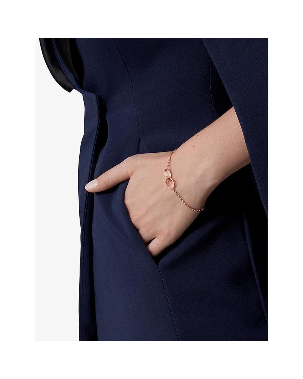 Cartier White Love 18Ct Rose- Chain Bracelet