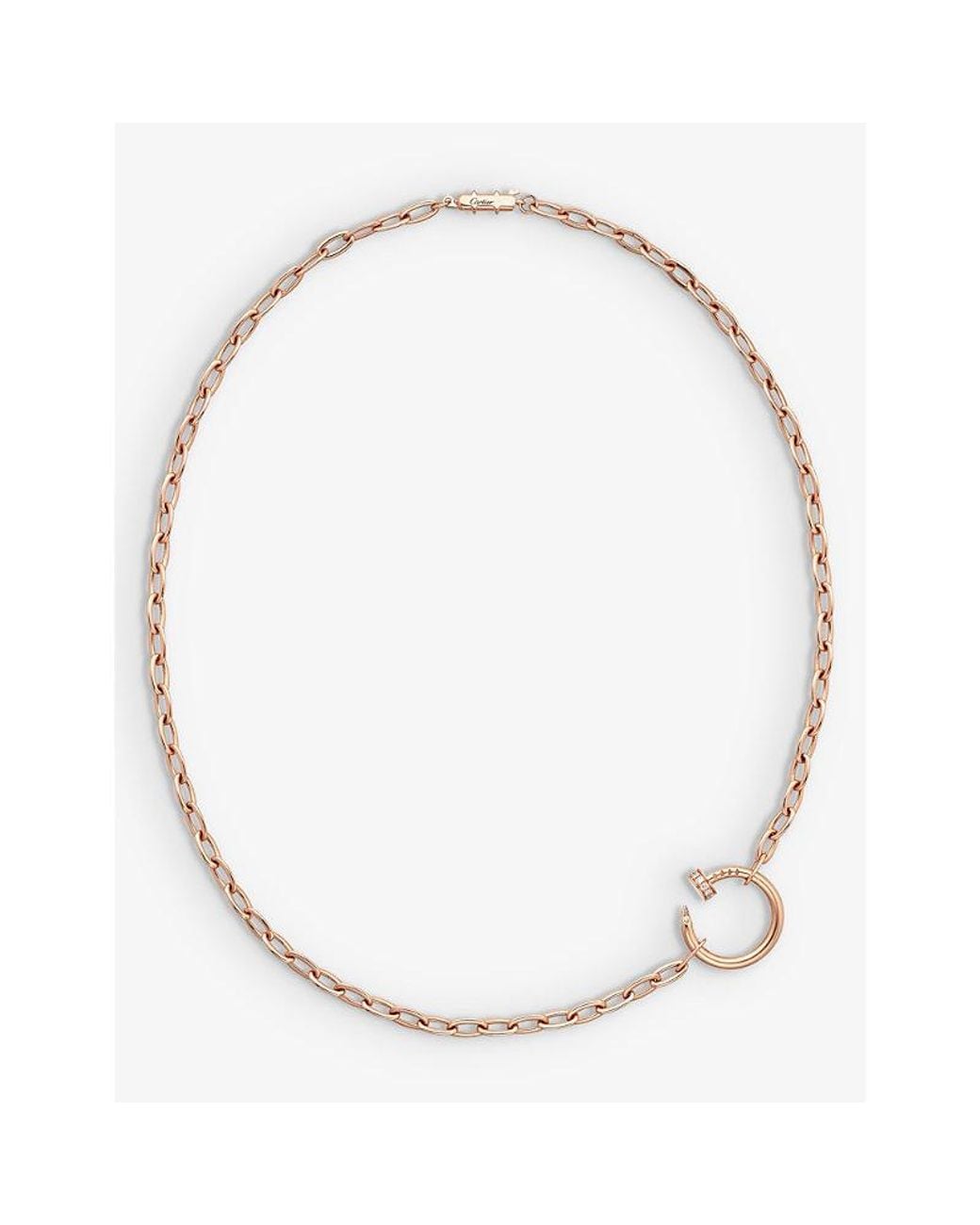 Cartier White Juste Un Clou 18Ct Rose- And Diamond Necklace