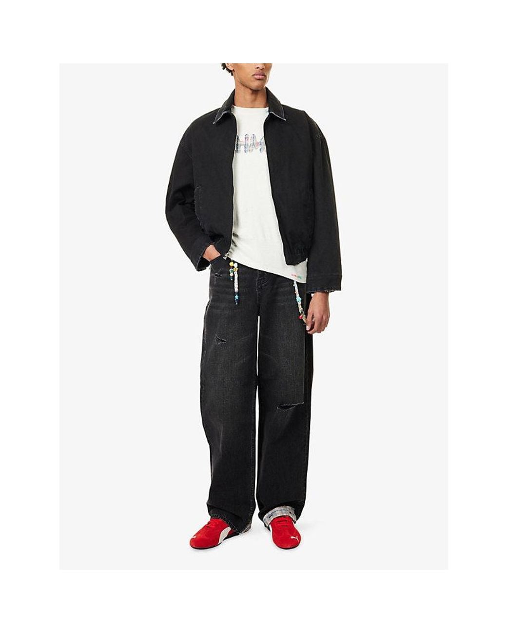 NAHMIAS Black Washed Long-Sleeve Cotton Jacket for men