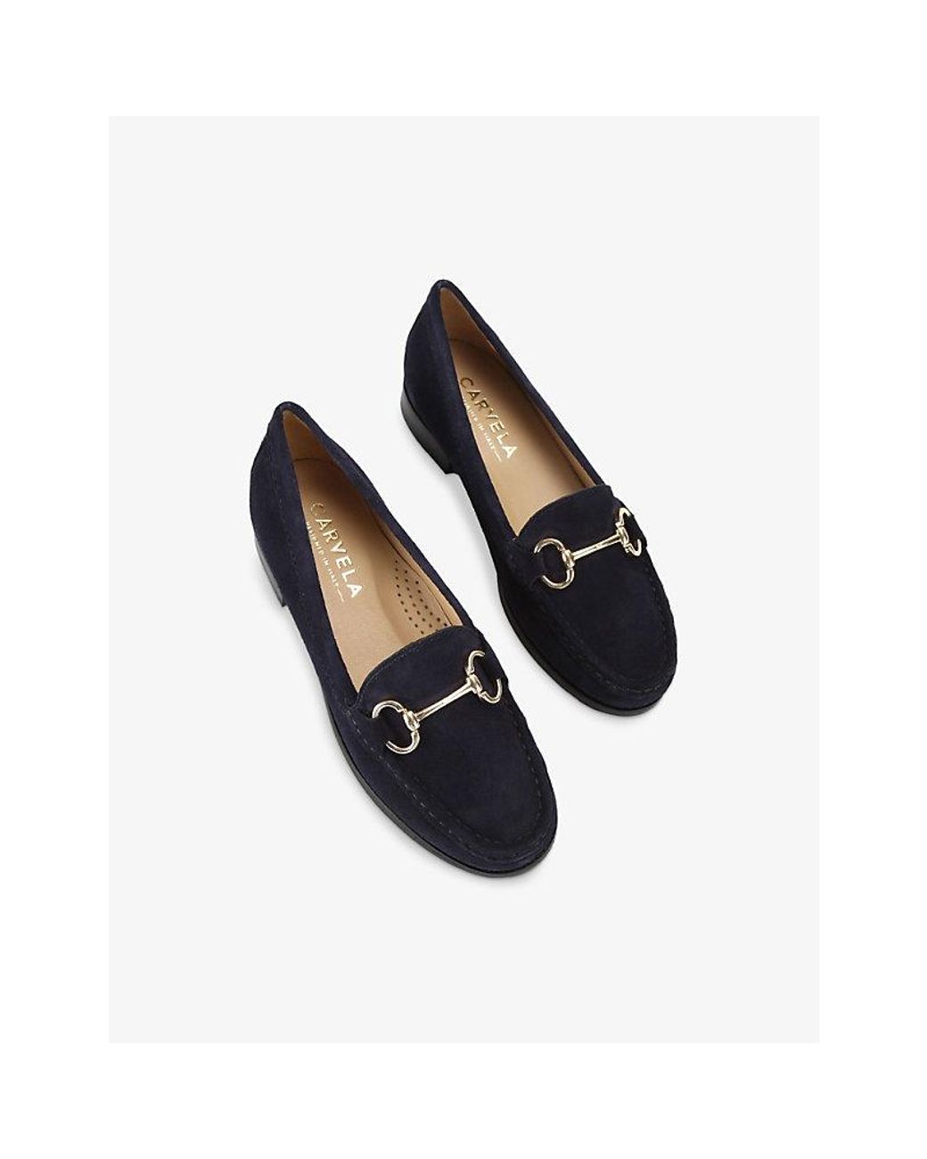 Carvela Kurt Geiger Blue Click Wide-Fit Suede Loafers
