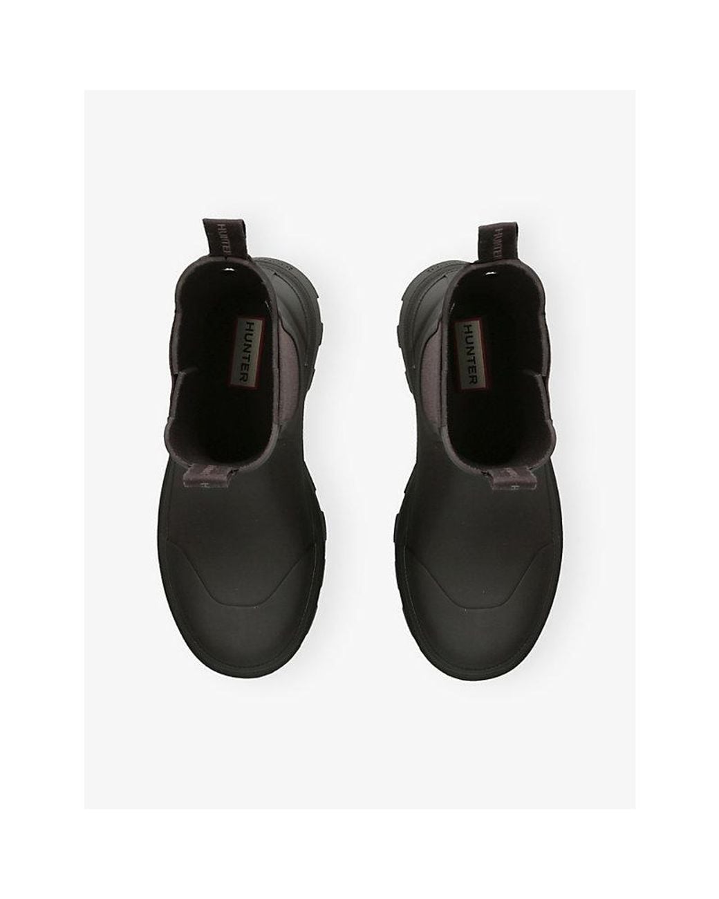 Hunter Black Elements Elasticated-Side Rubber Ankle Boots
