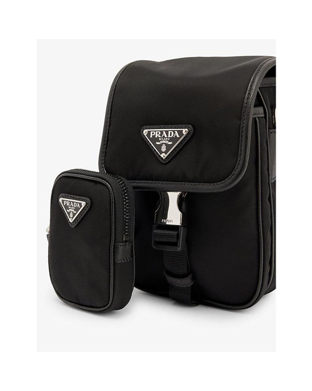 Prada Buckle Nylon Cross body Bag in Black for Men Lyst UK