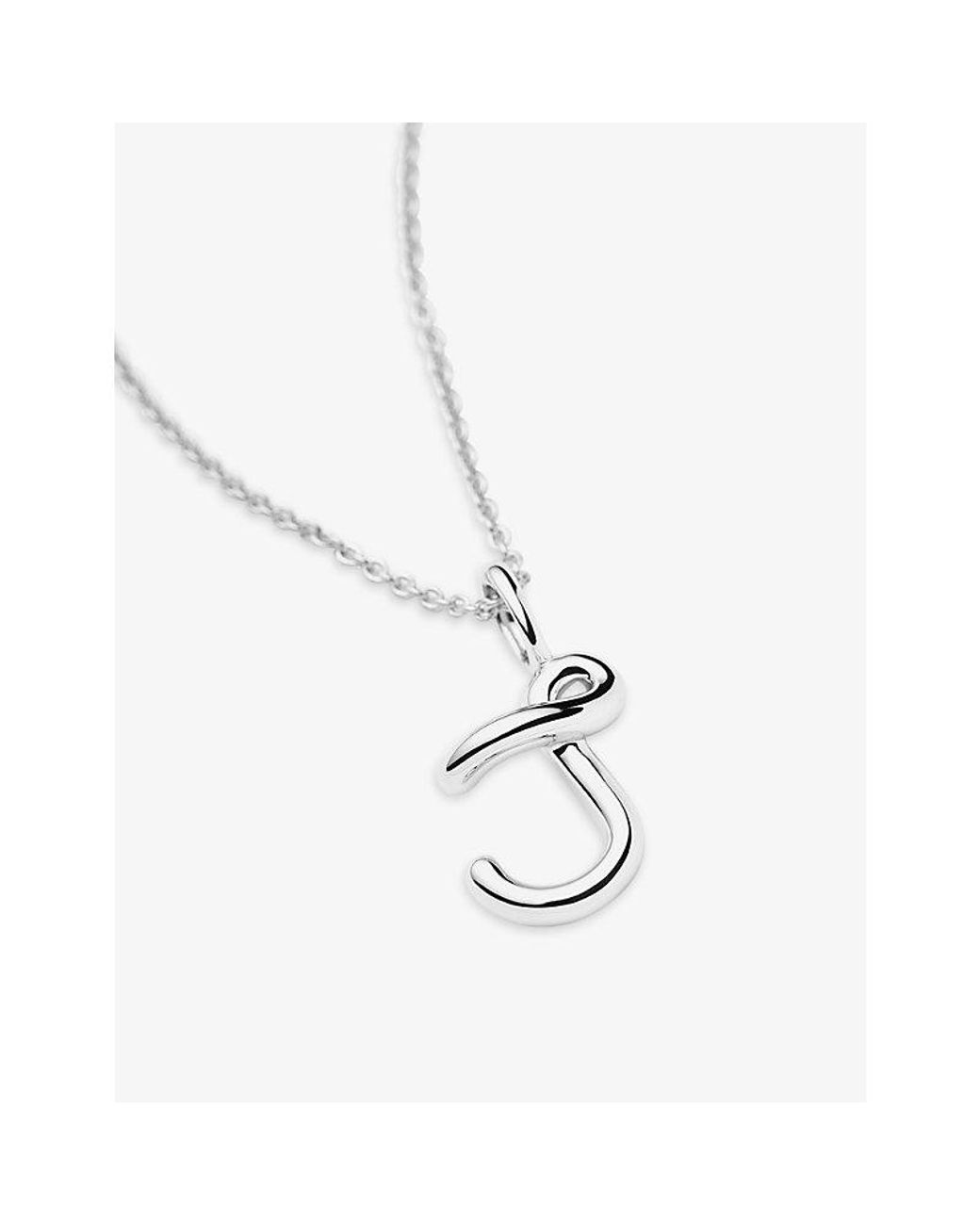 Missoma Metallic Curly Molten Mini Initial J-Plated Sterling- Necklace