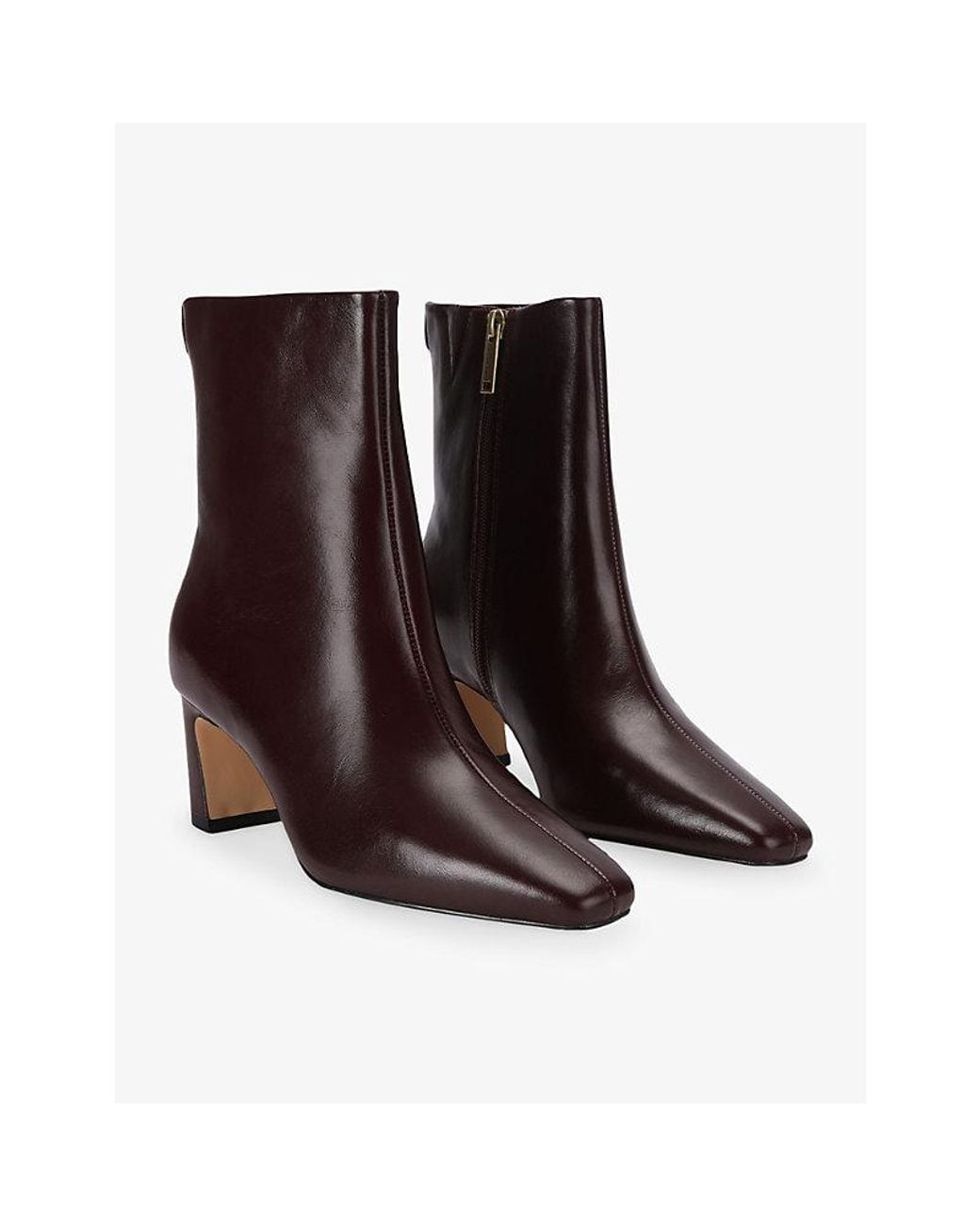 Kurt Geiger Brown Eaton Leather Ankle Boots