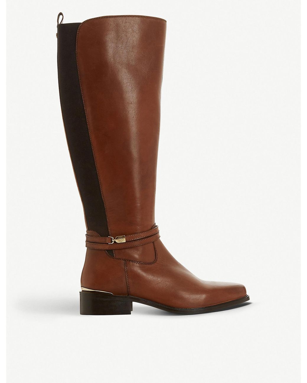 knee length leather boots