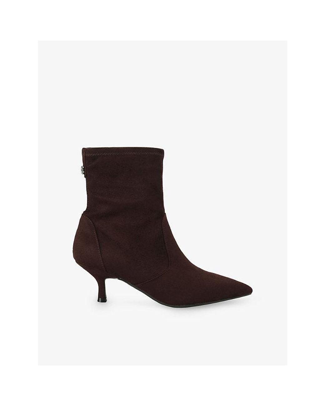 Carvela Kurt Geiger Brown Spirit Heeled Suede Ankle Boots