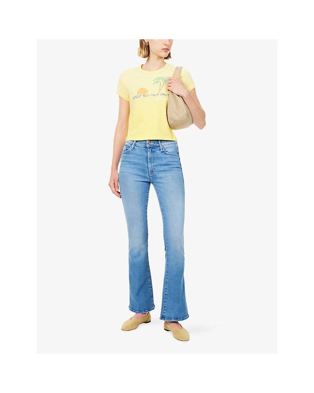 Mother Blue The Weekender Flared Denim Jeans
