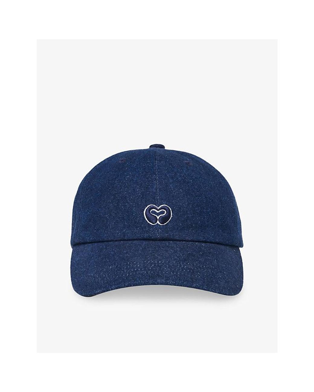 Maje Blue Logo-Embroidered Denim Baseball Cap