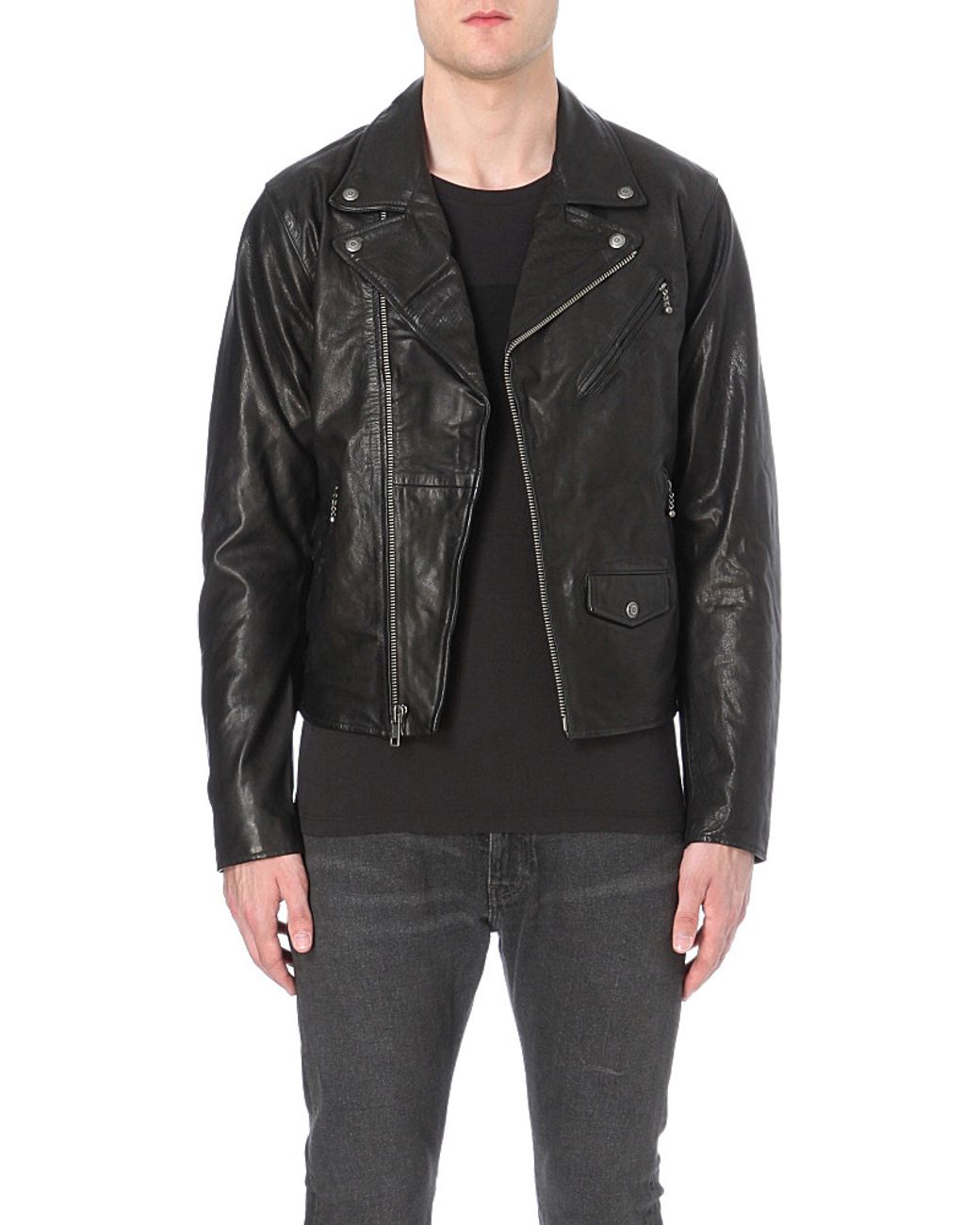 Levi's Moto Leather Biker Jacket in Black for Men | Lyst
