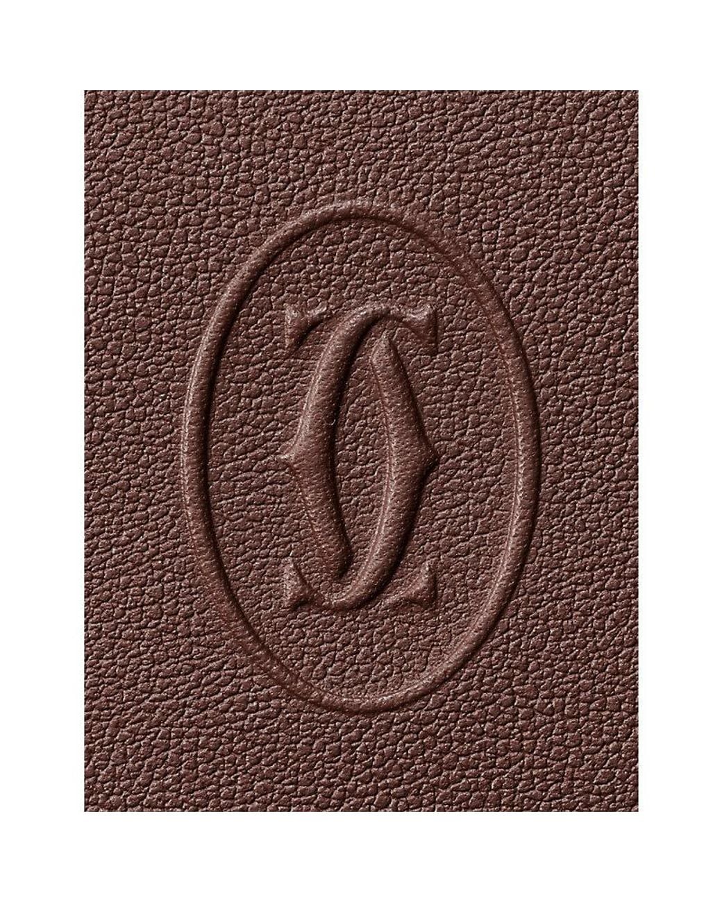 Cartier Brown Must De 4Cc Leather Card Holder