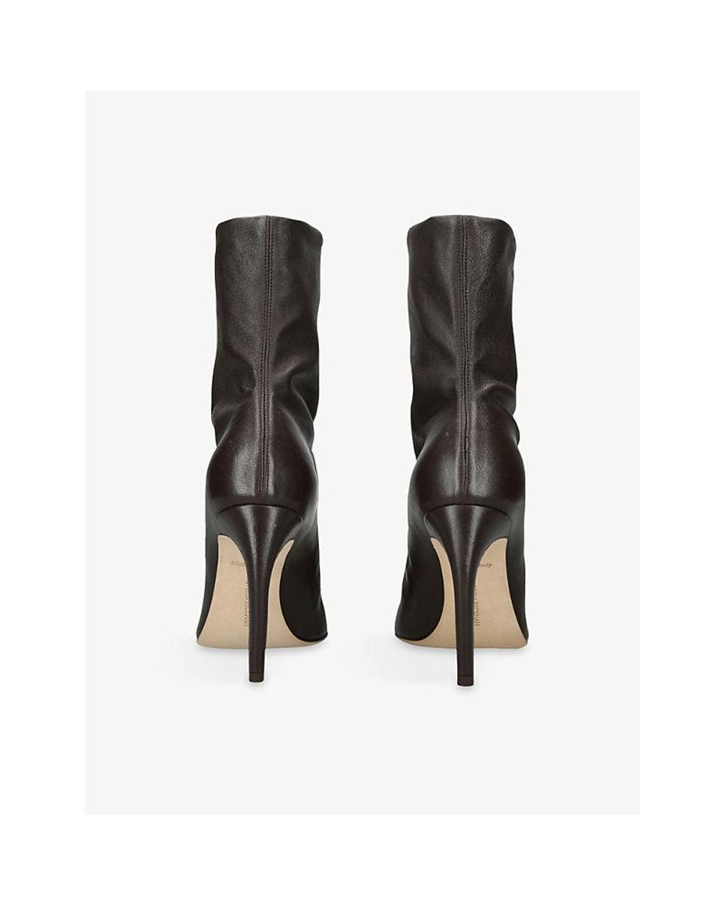 Victoria Beckham Black Harlow 100 Mid Leather Boots