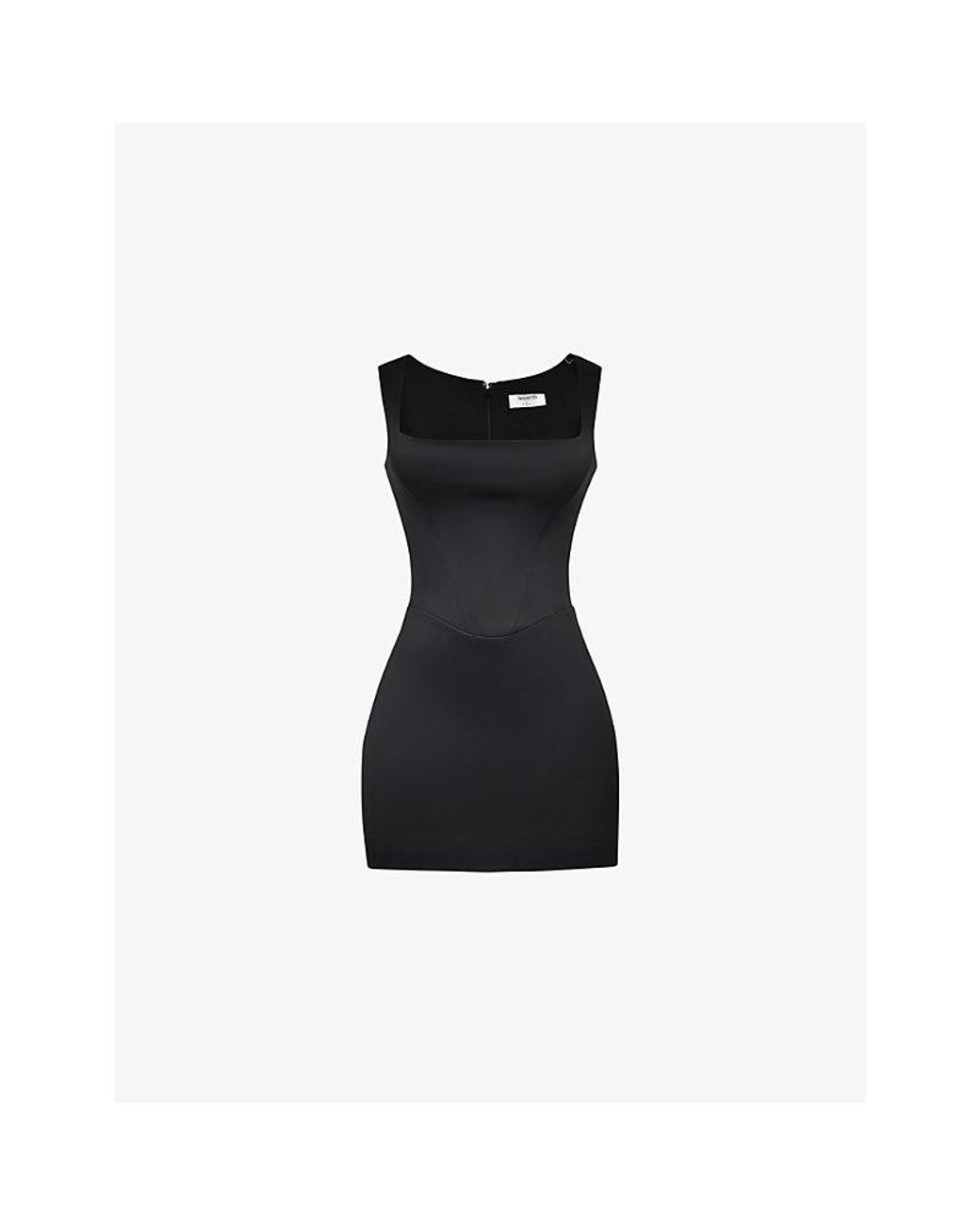 House Of Cb Enya Fitted Woven Mini Dress in Black | Lyst