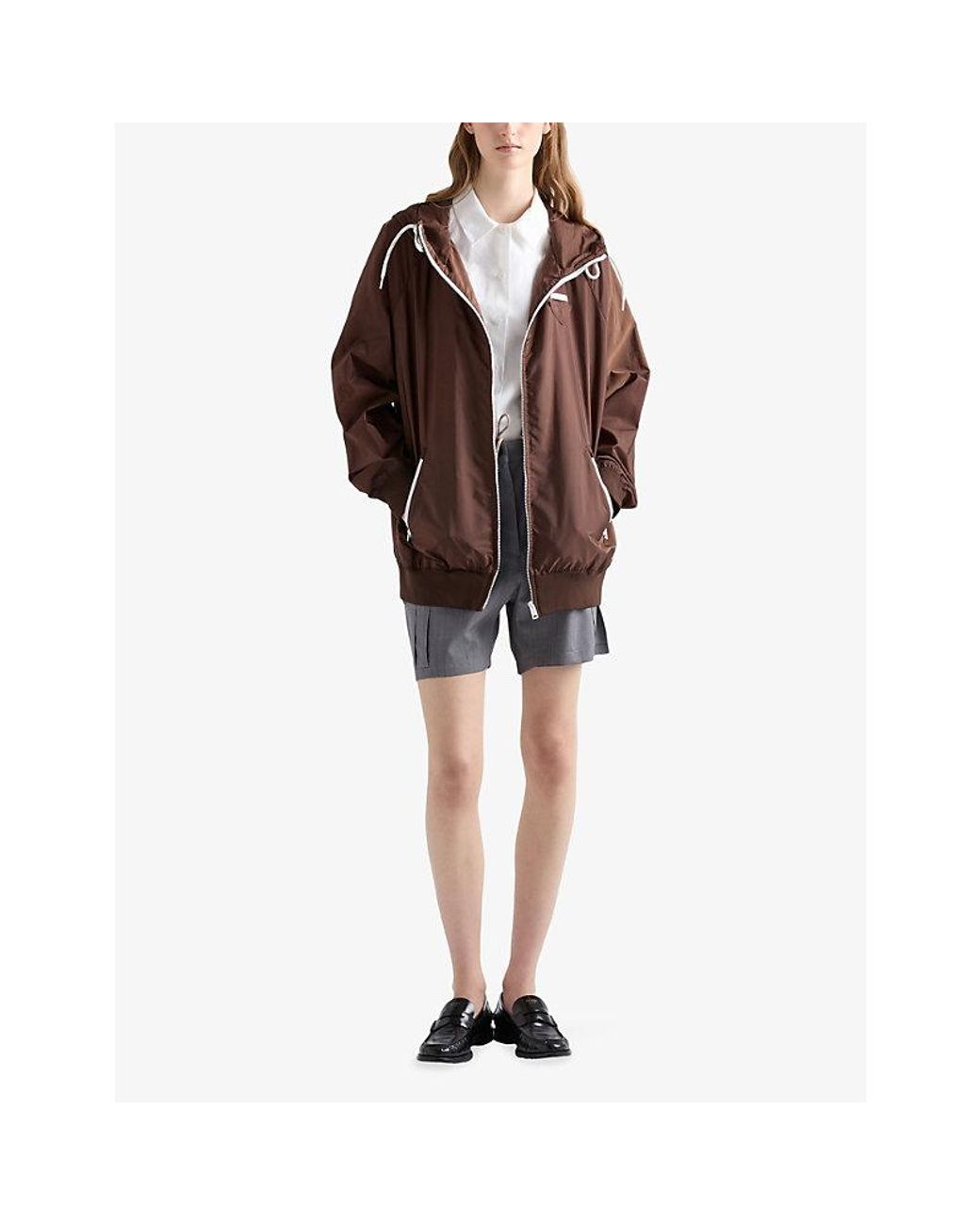 Prada Brown Lightweight Re-Nylon Raincoat