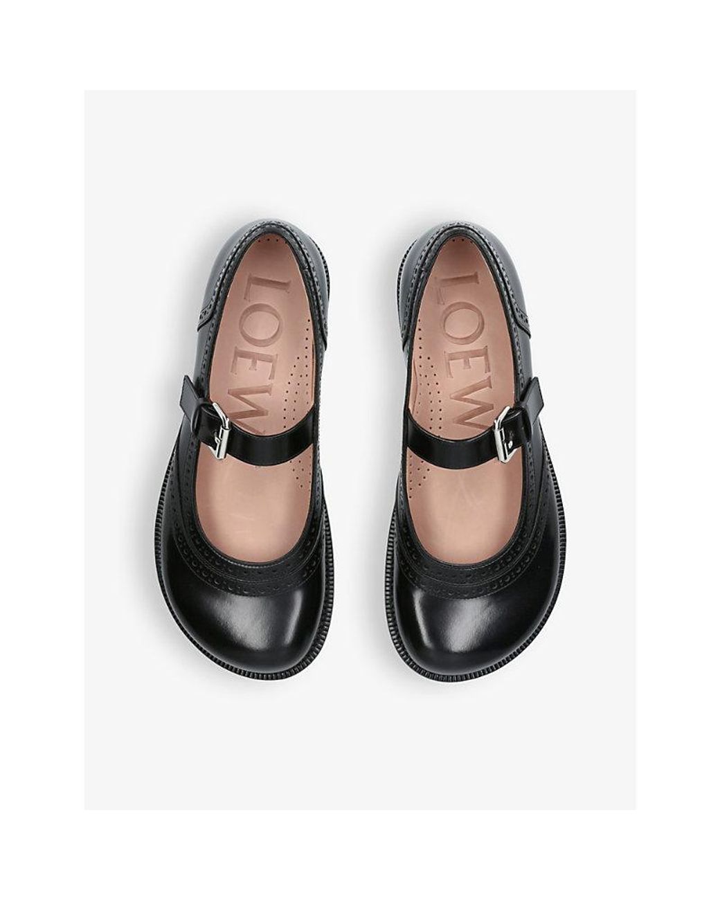【関税&送料込】Loewe Black Leather Campo Mary Jane Slippers Campo leather mules in black - Loewe | Mytheresa