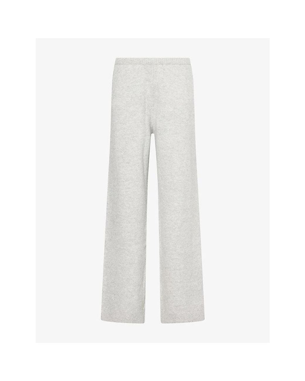 The Couture Club White Chenille Knitted Jogging Bottoms