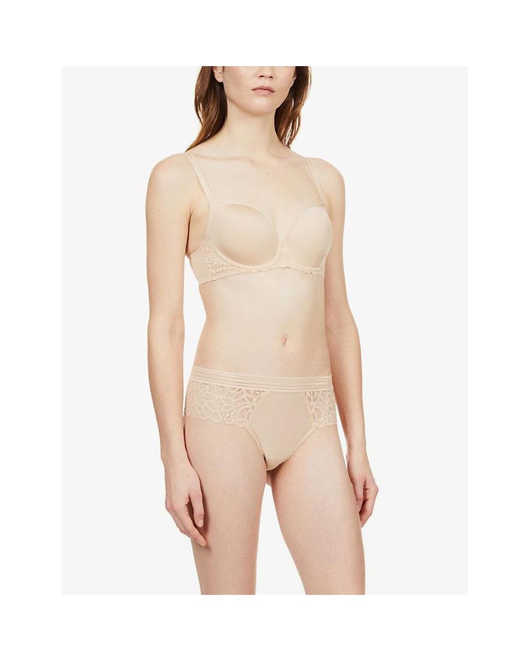 Wacoal White Raffiné Sweetheart-Neck Stretch-Woven Bra