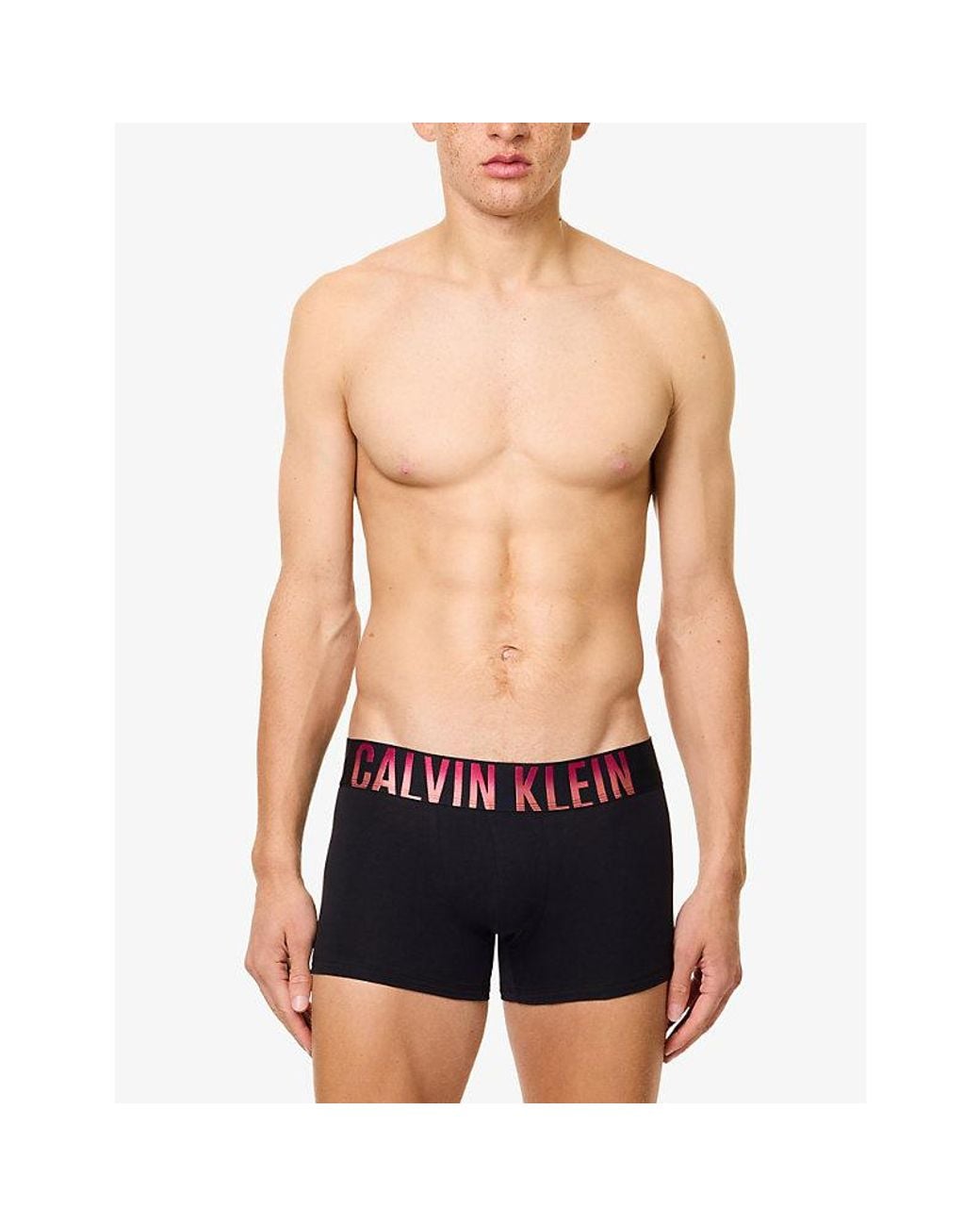 Calvin Klein Blue Intense Power Ombre Pack Of Three Stretch-Cotton Trunks for men