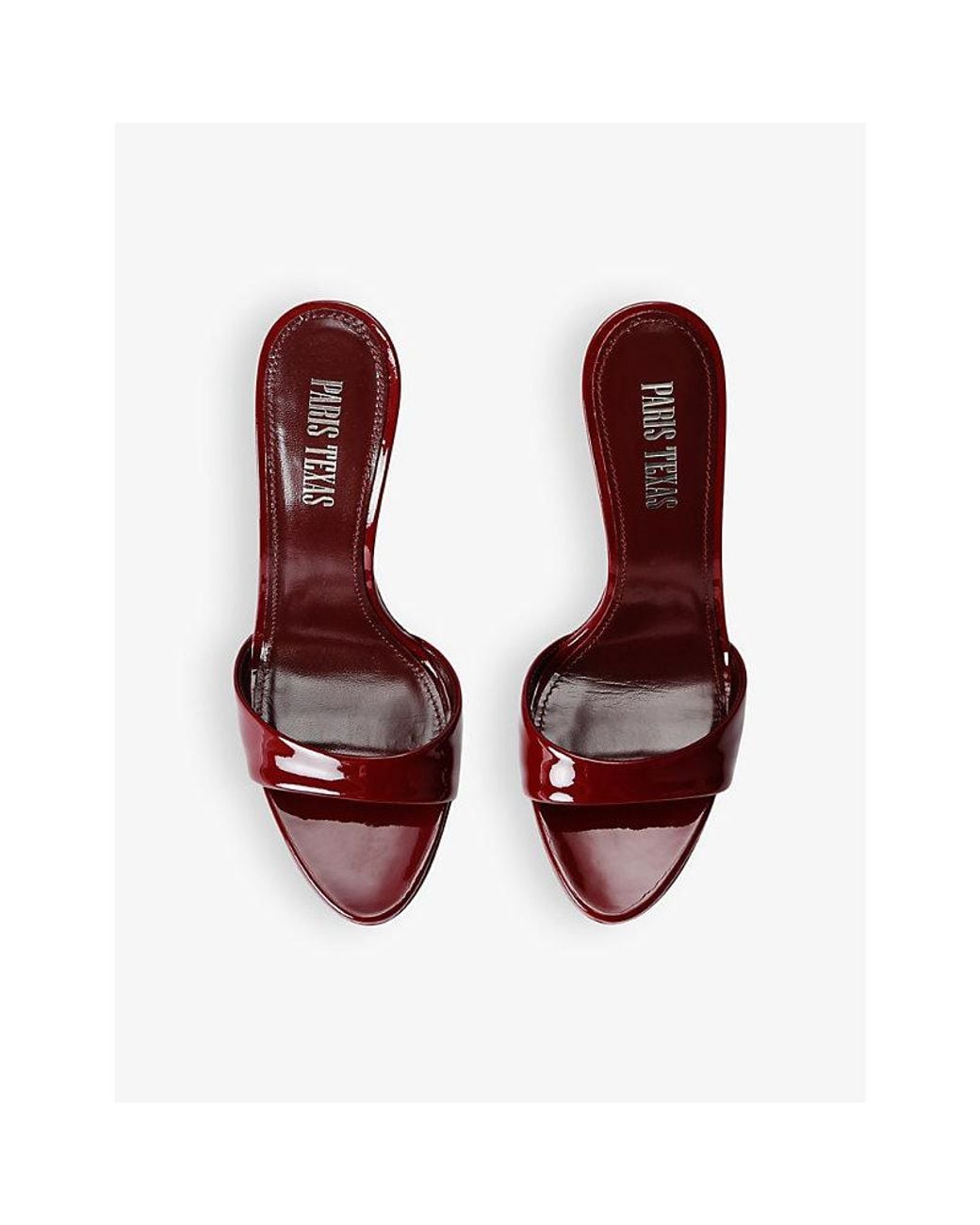 Paris Texas Pink Lidia Patent Heeled Leather Mules