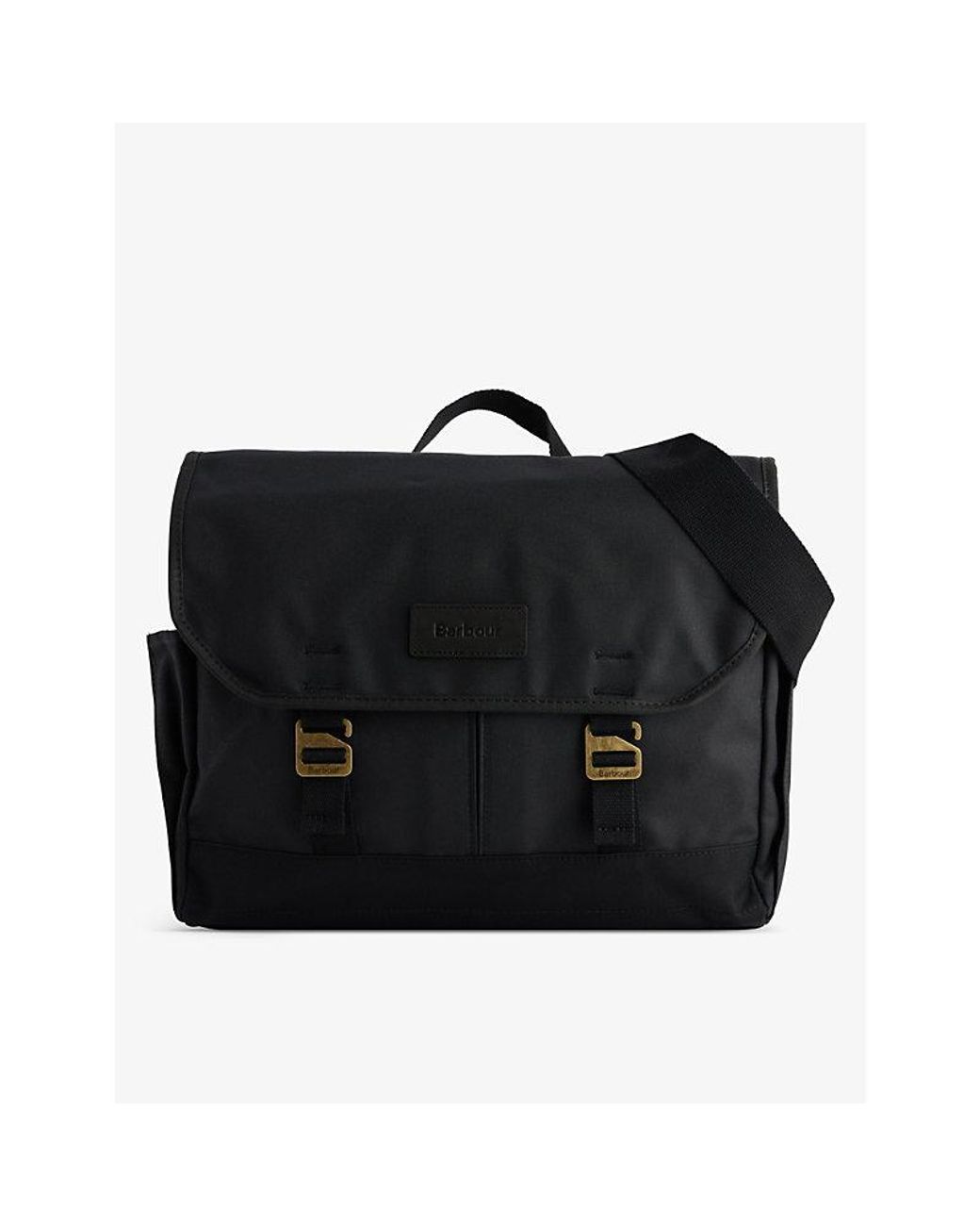 Barbour Essential Waxedcotton Messenger Bag in Black for Men Lyst