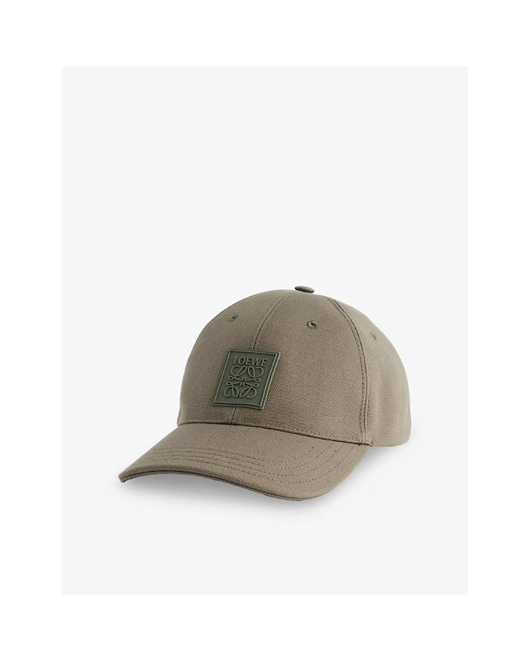 Loewe Brown Branded-Patch Cotton-Canvas Cap for men