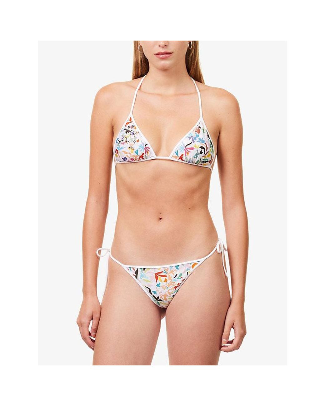 Missoni White Reversible Triangle Bikini Set